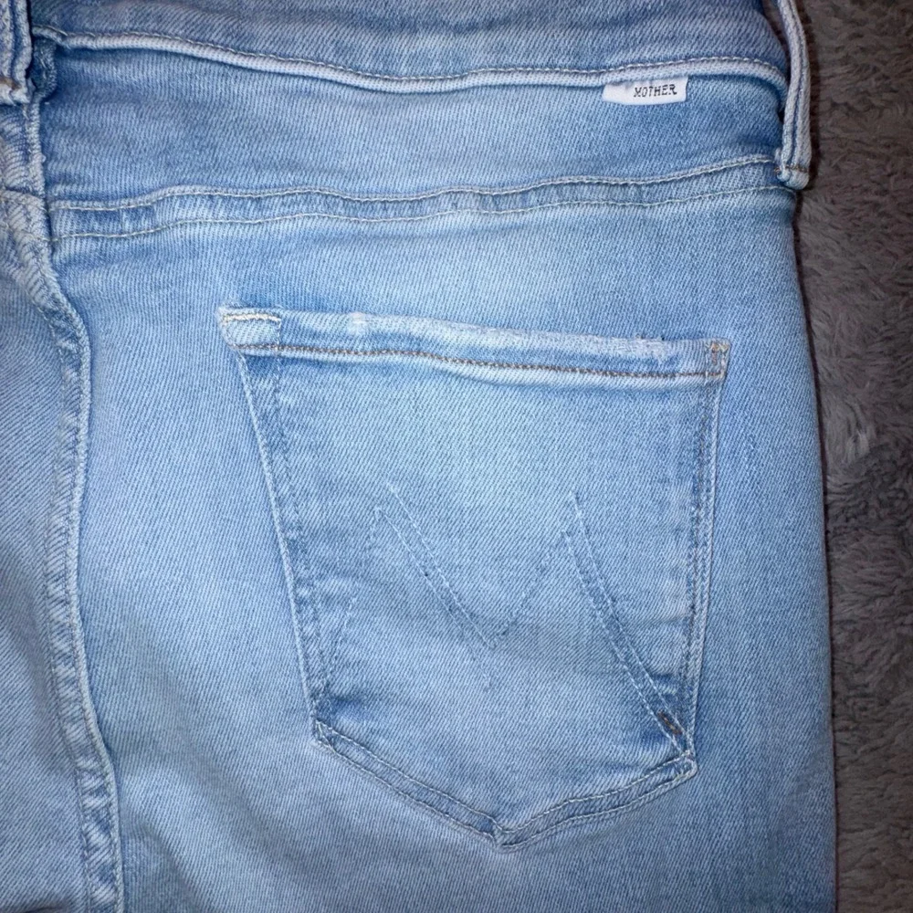 Mother Jeans Womens 32 The Runaway Step Fray California Cruiser Light Wash Flare